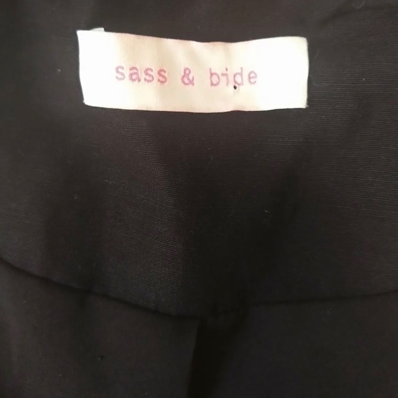 SASS & BIDE PEEK BOO SILK EMBELLISHMENTS BLACK JACKET SZ EURO 40 AUS/UK 10 US 6 - Picture 8 of 11